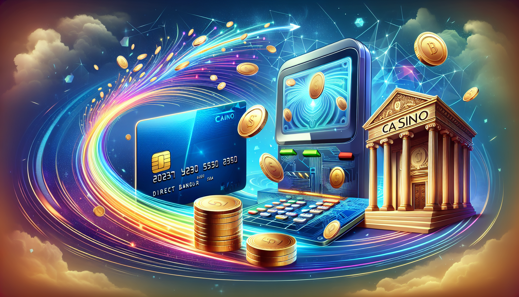 Illustration av olika casinobetalningsmetoder