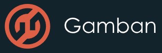 Skärmbild på Gamban-loggan samt översikt av funktioner och priser.
